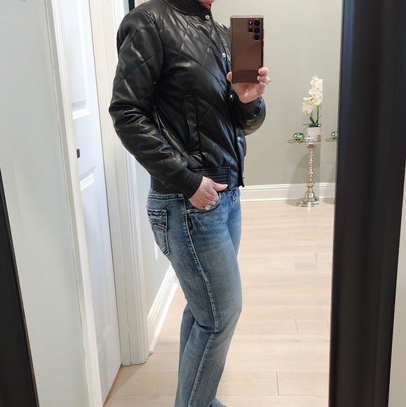 Michael Kors Quilted Bomber Jacket Size S but fits like a M - Picture 10 of 16